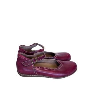 L'Artiste Womens Alcia Mary Jane Shoes Size 40 US 9 Red Leather Comfort Cushion